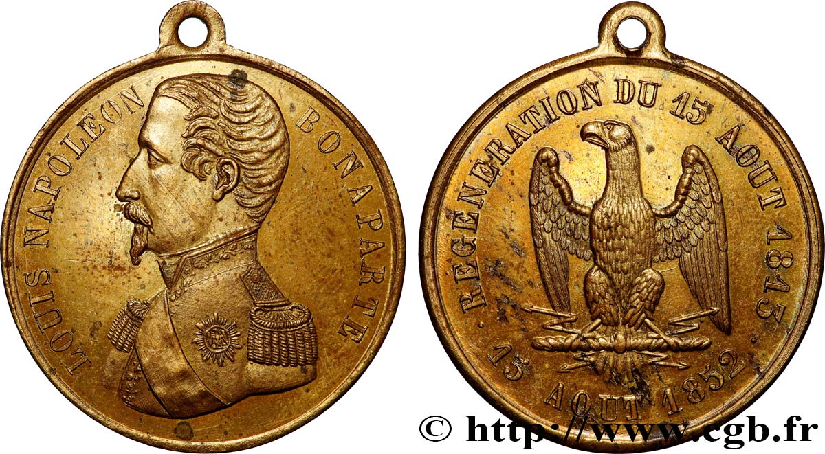 DEUXIÈME RÉPUBLIQUE Médaille, Régénération du 15 août fVZ