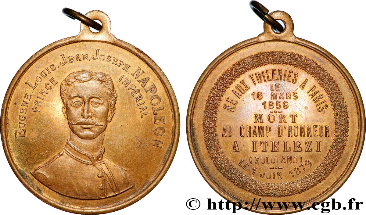 DRITTE FRANZOSISCHE REPUBLIK Médaille, Eugène Louis Jean Joseph Napoléon mort au champ d’honneur fVZ