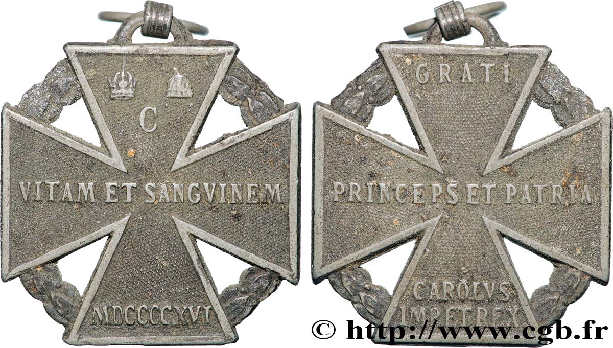 AUSTRIA - KARL FRANZ JOSEF VON HABSBURG-LOTHRINGEN Médaille, Croix de guerre XF