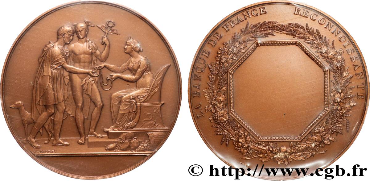 PREMIER EMPIRE Médaille, La Banque de France reconnaissante, refrappe FDC