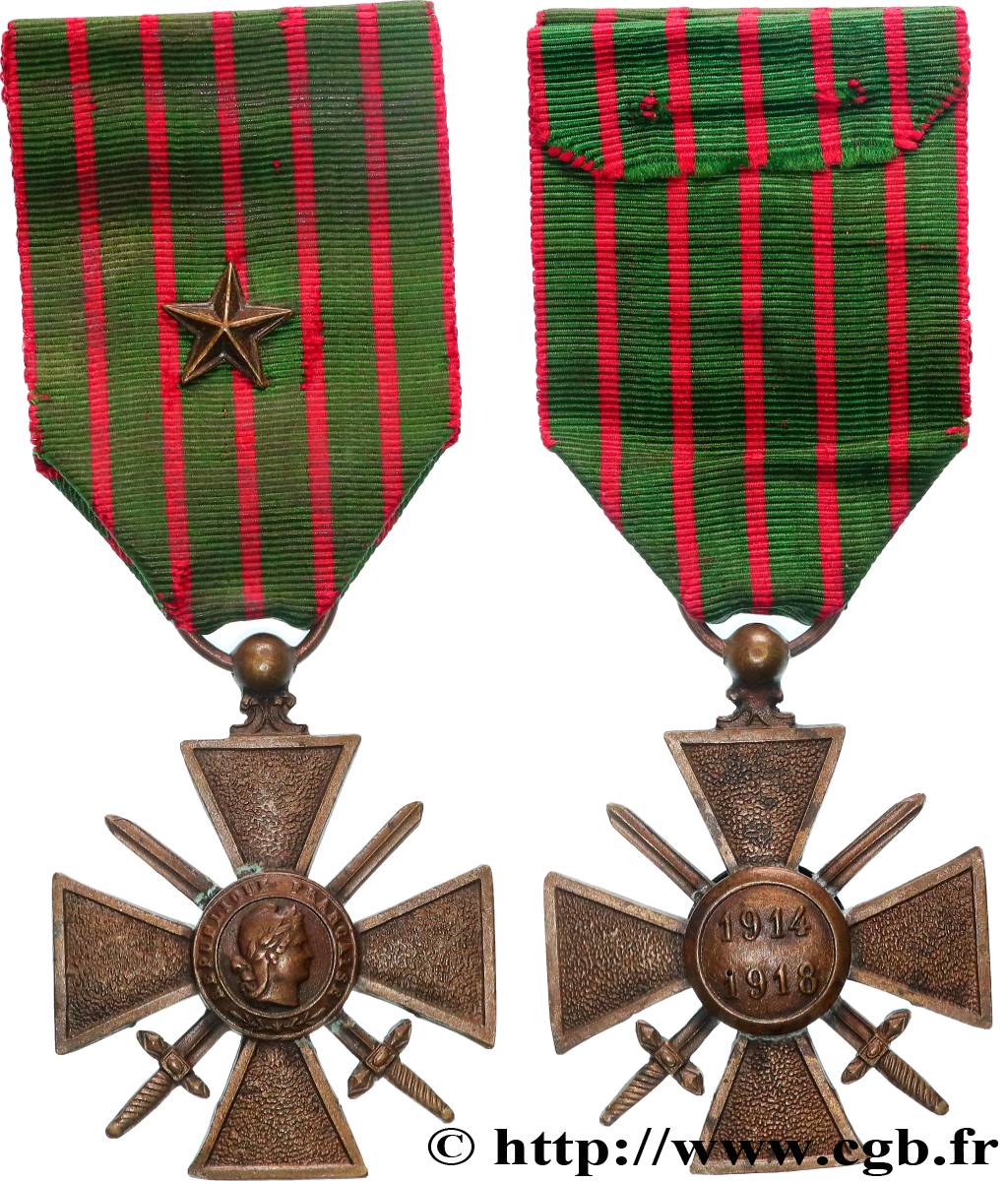 III REPUBLIC Croix de guerre, 1914-1918 XF