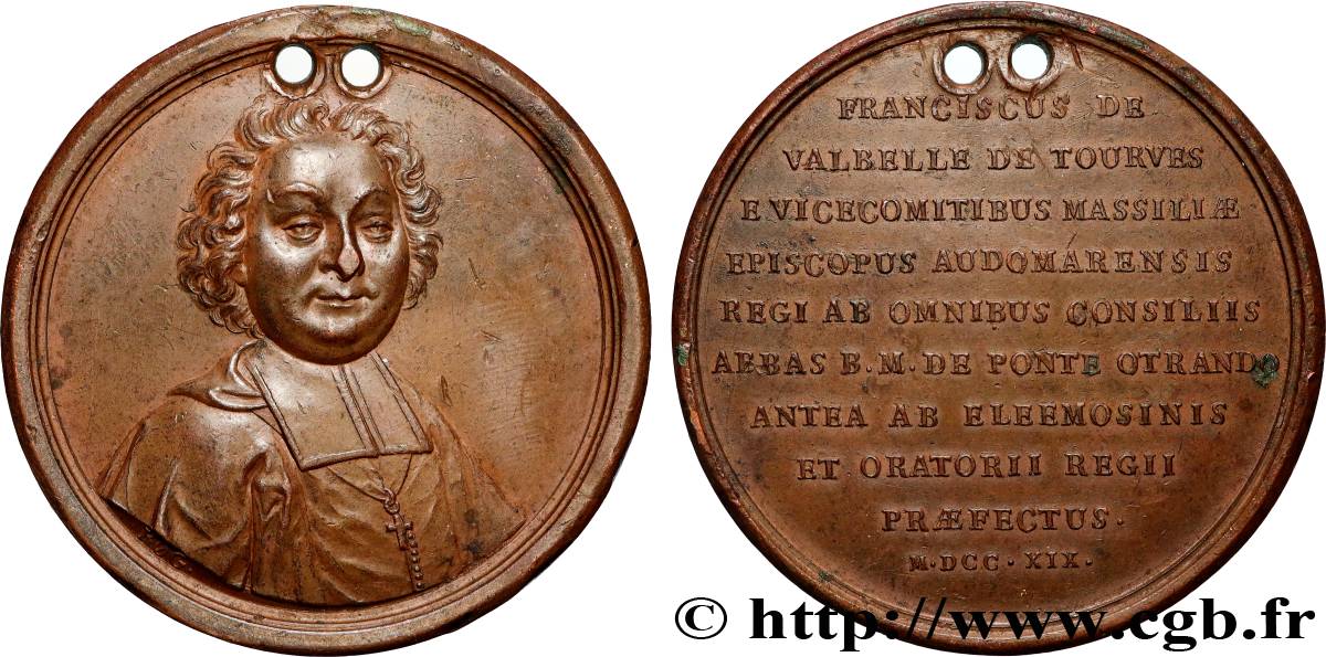 LOUIS XV DIT LE BIEN AIMÉ Médaille, François de Valbelle de Tourves, évêque de Saint-Omer VF