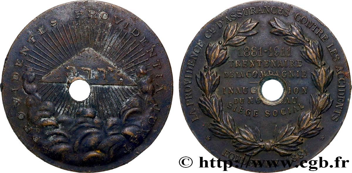 ASSURANCES Médaille, 30e anniversaire de La Providence TB