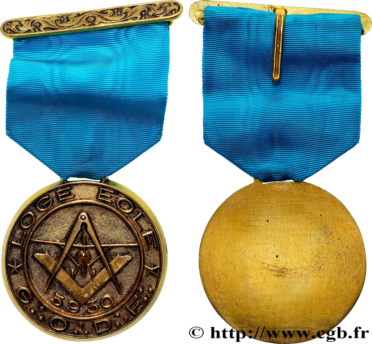 FREEMASONRY Médaille, Loge Eole AU