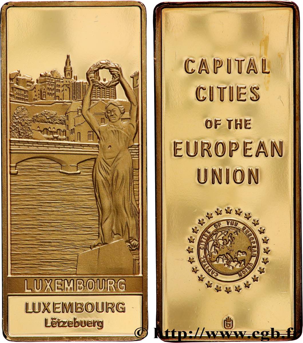 EUROPA Médaille, Capitales européennes, Luxembourg Polierte Platte