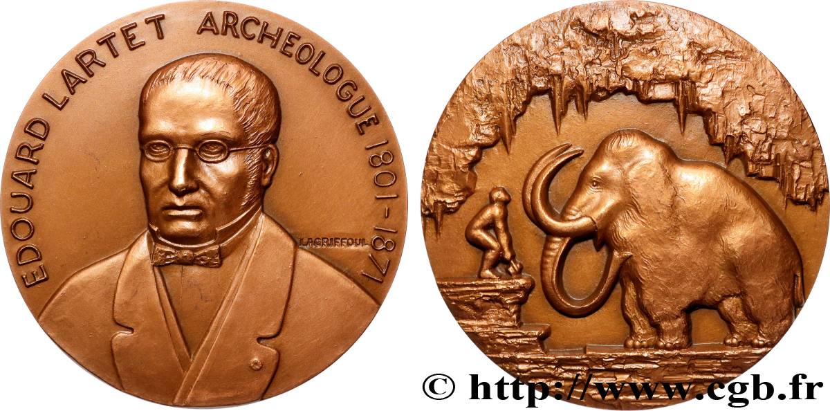 SCIENCES & SCIENTIFIQUES Médaille, Edouard Lartet SUP