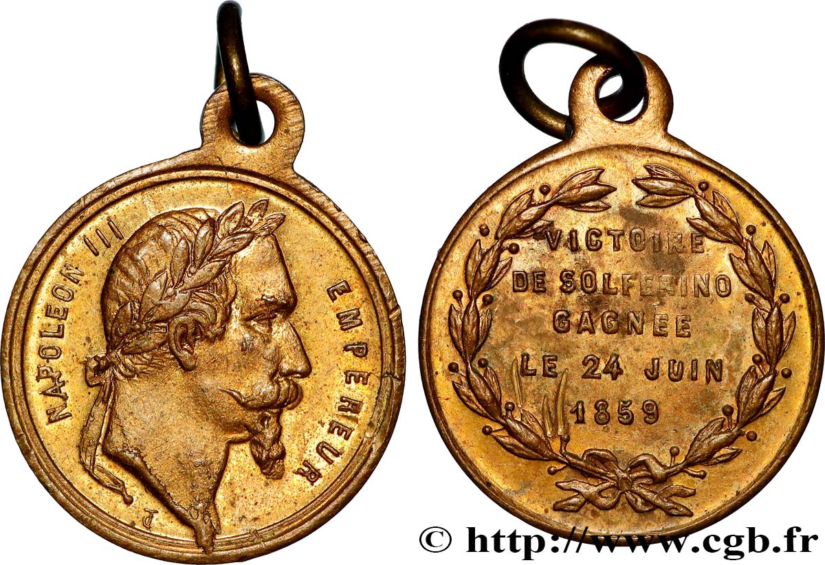 SECOND EMPIRE Médaillette, Victoire de Solférino TTB+/TTB