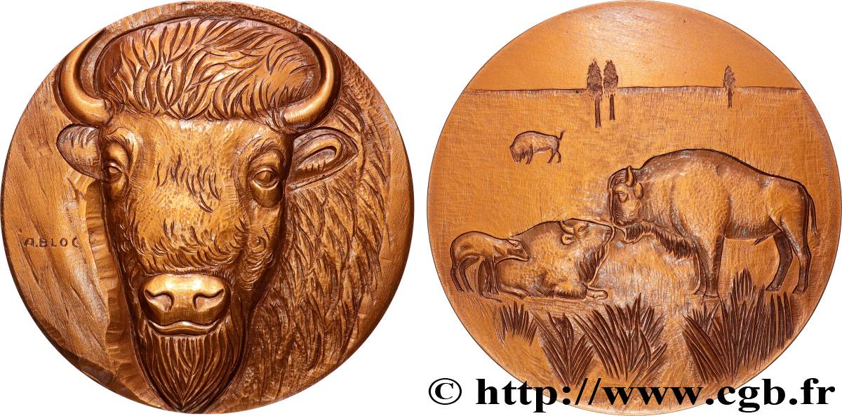 ANIMAUX Médaille animalière - Bison SUP