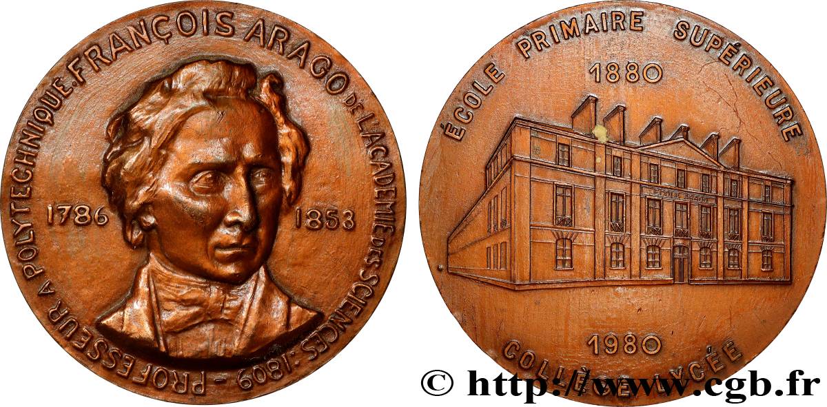 CINQUIÈME RÉPUBLIQUE Médaille, François Arago, refrappe TTB+