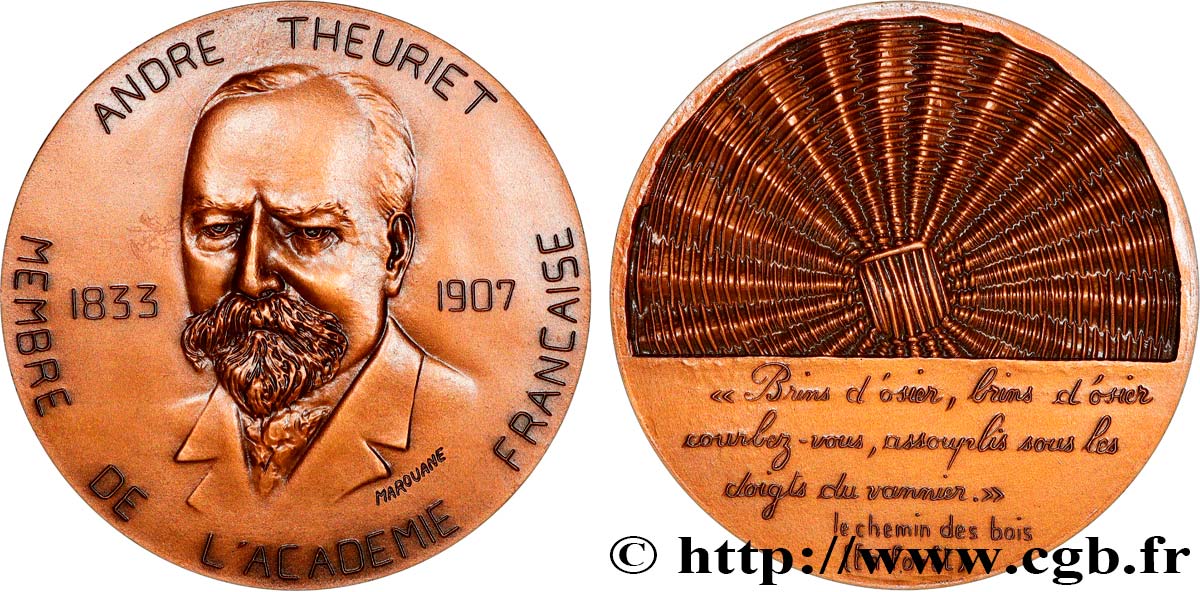 V REPUBLIC Médaille, André Theuriet AU