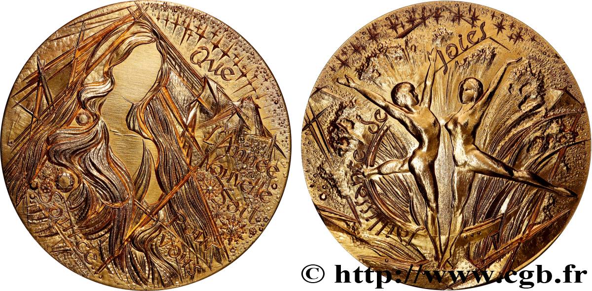 V REPUBLIC Médaille de voeux, source de joie AU