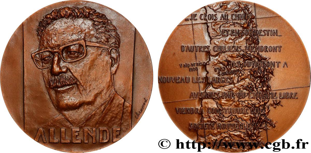 CHILE Médaille, Salvador Allende AU