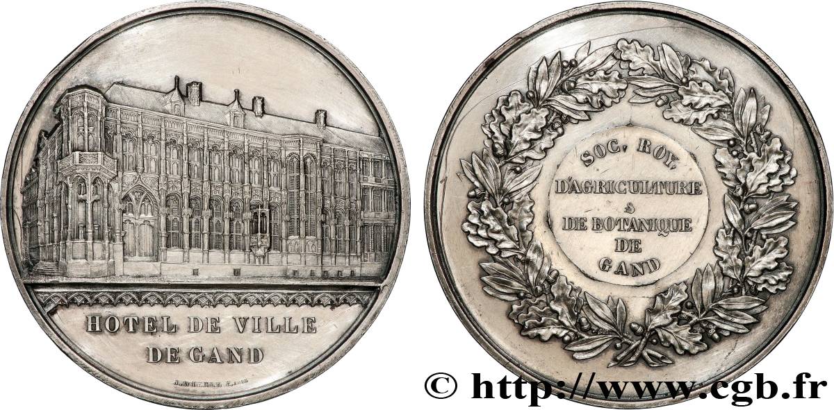 BELGIQUE - ROYAUME DE BELGIQUE - LÉOPOLD Ier Médaille, Société royale d’agriculture et de botanique BB