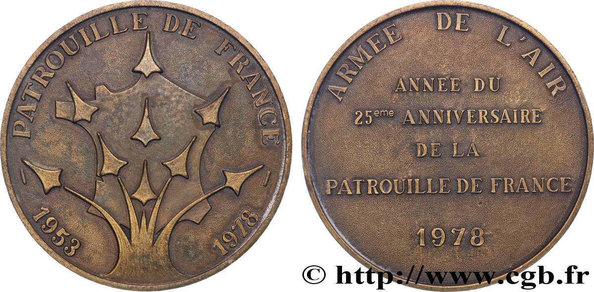 V REPUBLIC Médaille, 25e anniversaire de la patrouille de France AU