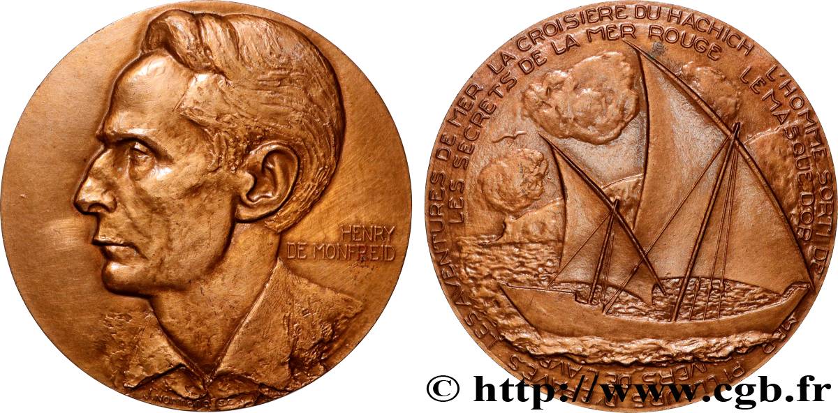 V REPUBLIC Médaille, Henry de Monfreid AU