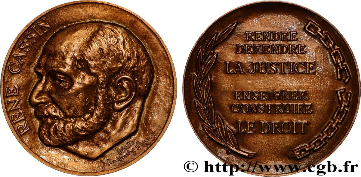 FUNFTE FRANZOSISCHE REPUBLIK Médaille, René Cassin VZ