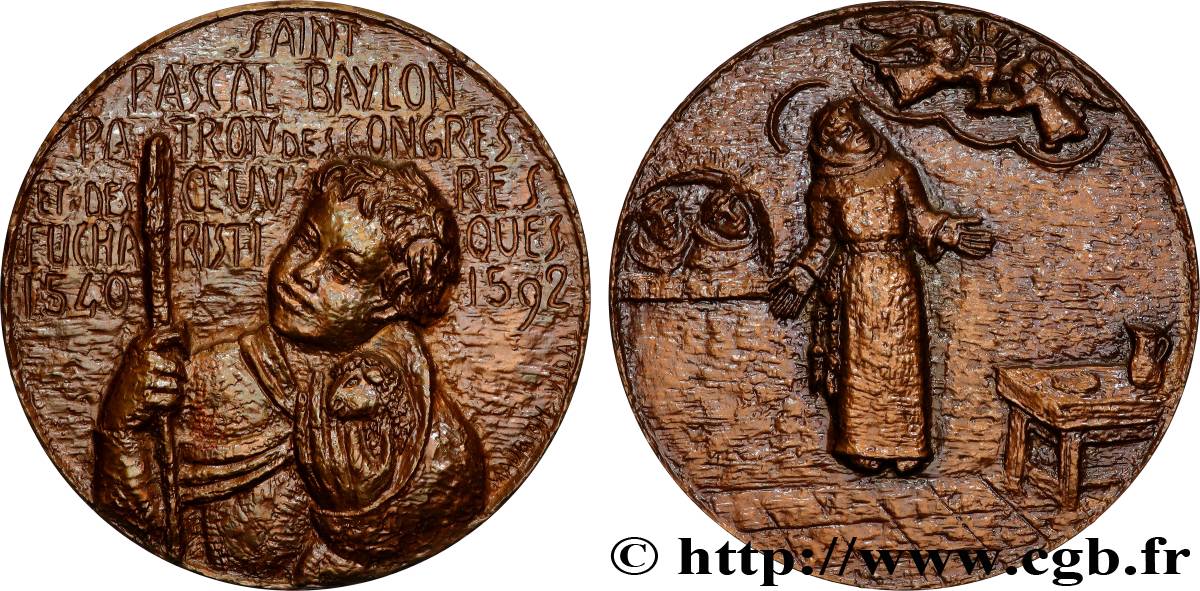 MÉDAILLES RELIGIEUSES Médaille, Saint Pascal Baylon VZ