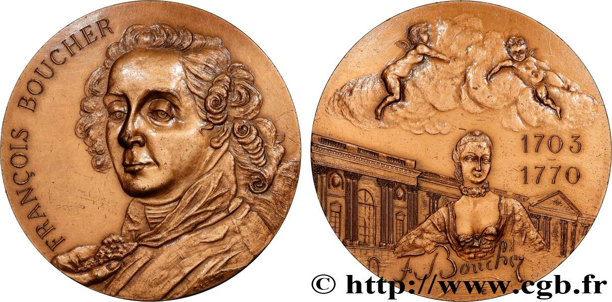 ARTISTES : MUSICIENS, PEINTRES, SCULPTEURS Médaille, François Boucher AU