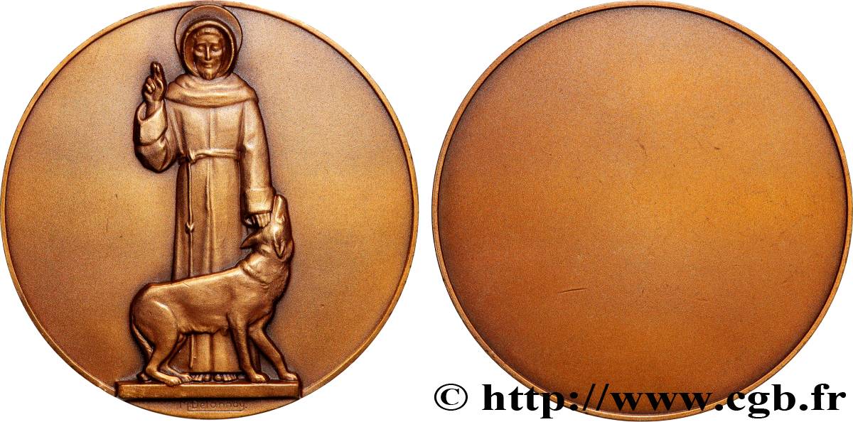 RELIGIOUS MEDALS Médaille, Saint François d’Assise AU