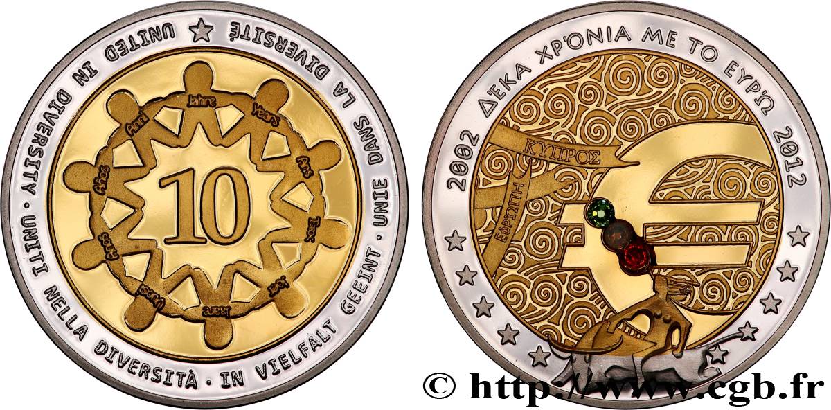 EUROPA Médaille, 10 ans de l’€uro, Grèce Proof set