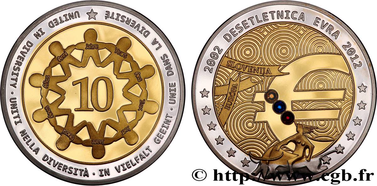 EUROPA Médaille, 10 ans de l’€uro, Slovénie Proof set