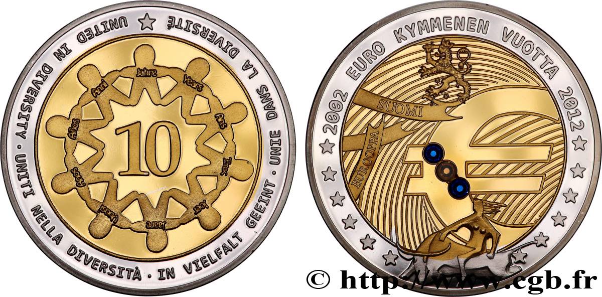 EUROPA Médaille, 10 ans de l’€uro, Finlande Proof set