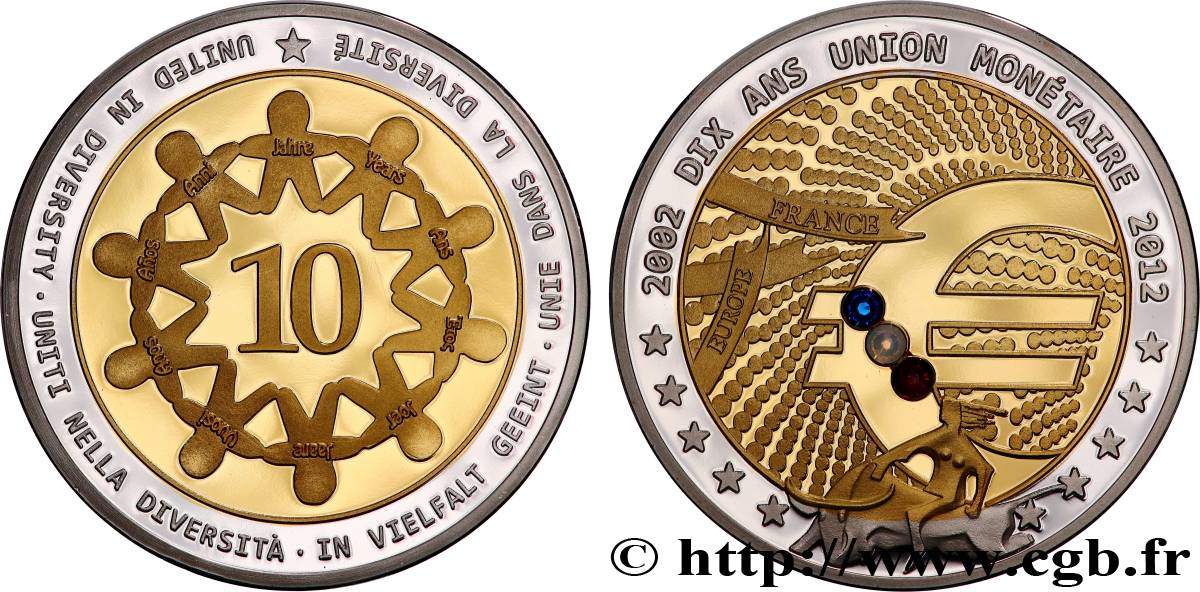 EUROPA Médaille, 10 ans de l’€uro, France BE