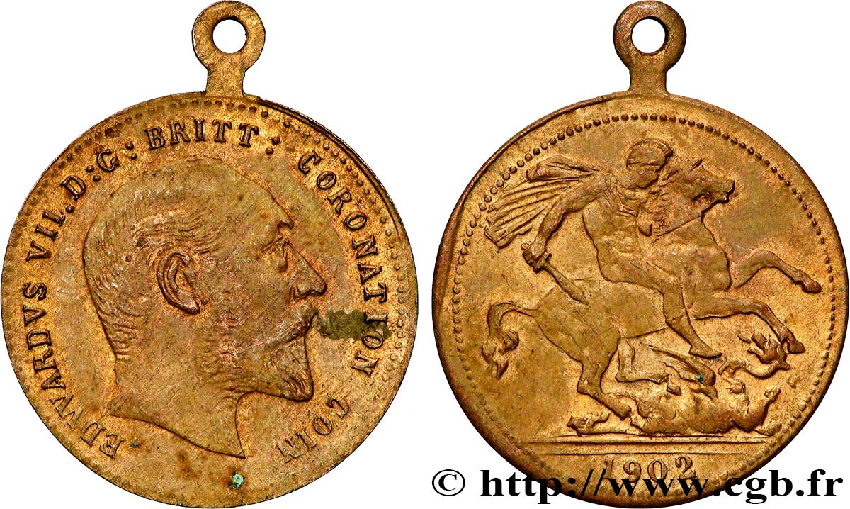 GRANDE-BRETAGNE - ÉDOUARD VII Médaille, Couronnement XF