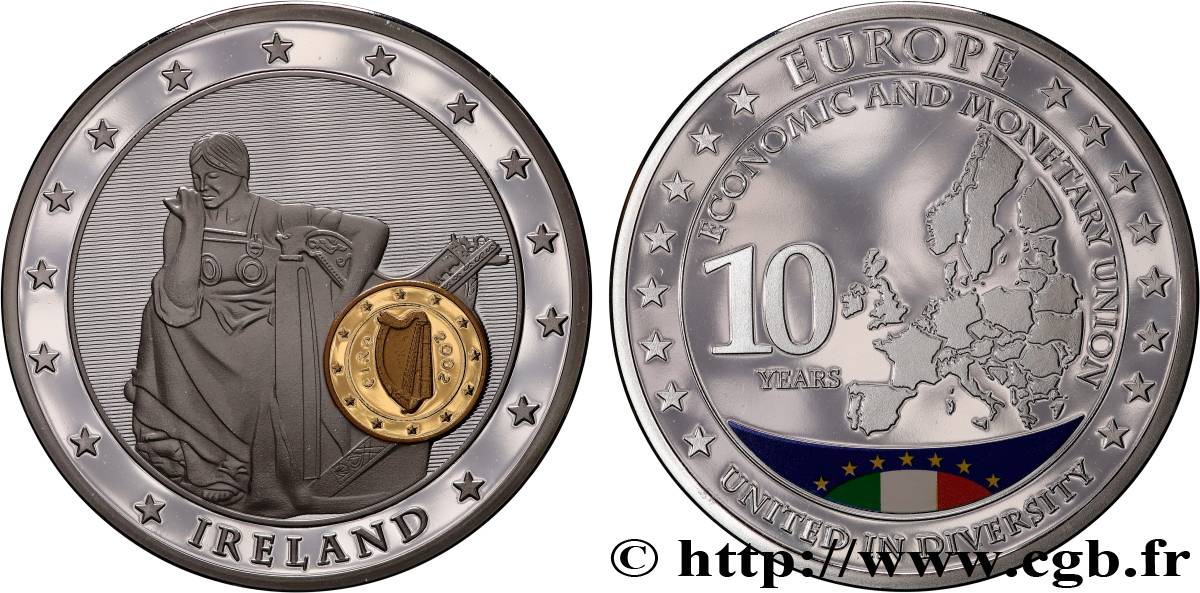 EUROPA Médaille, 10 ans d’Union monétaire, Irlande Proof set