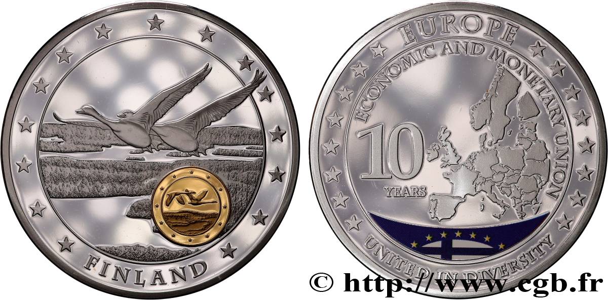 EUROPA Médaille, 10 ans d’Union monétaire, Finlande Proof set