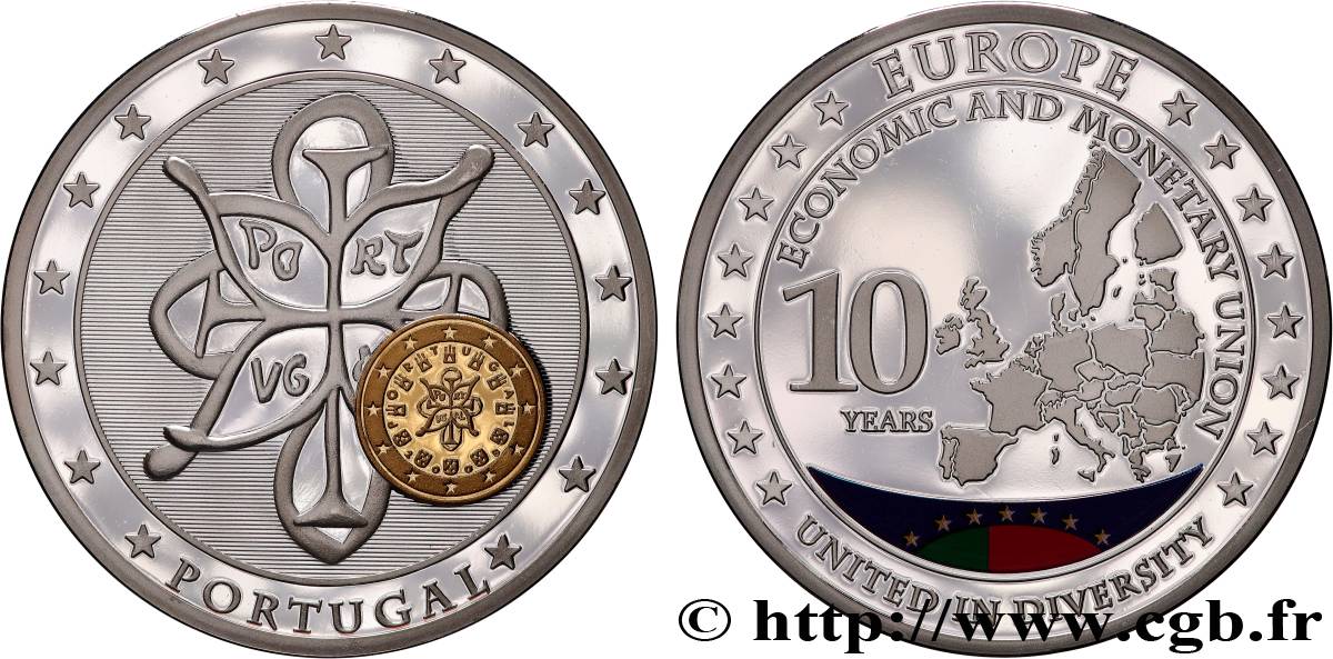 EUROPA Médaille, 10 ans d’Union monétaire, Portugal Prueba