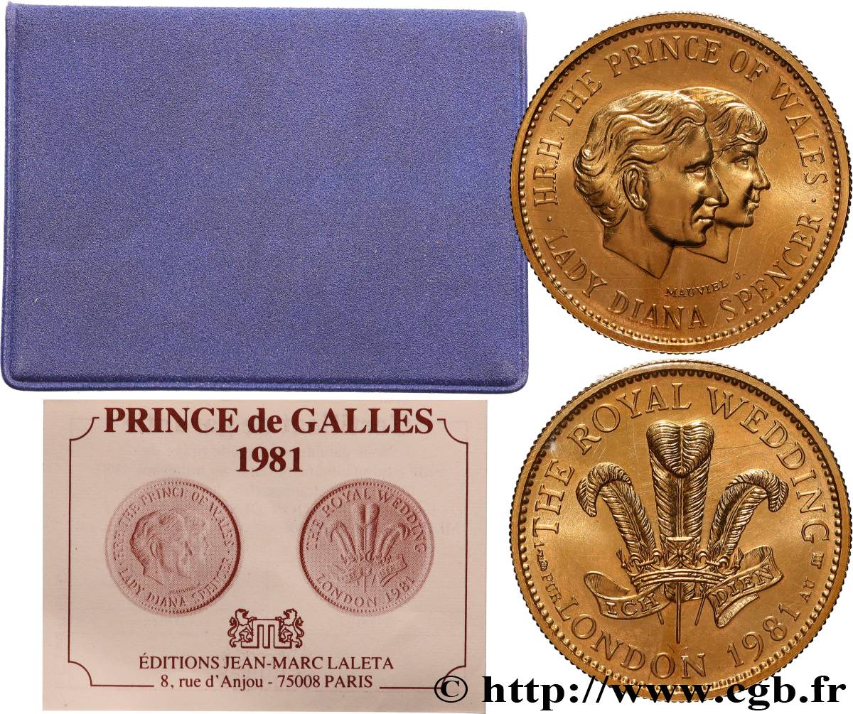 GROSSBRITANNIEN  - ELIZABETH II. Médaille, Mariage du Prince Charles et de Lady Diana ST