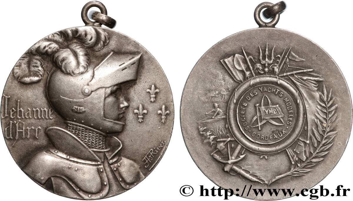 SOCIÉTÉS SPORTIVES Médaille, Jeanne d’Arc, Société des Yachts modèles TTB