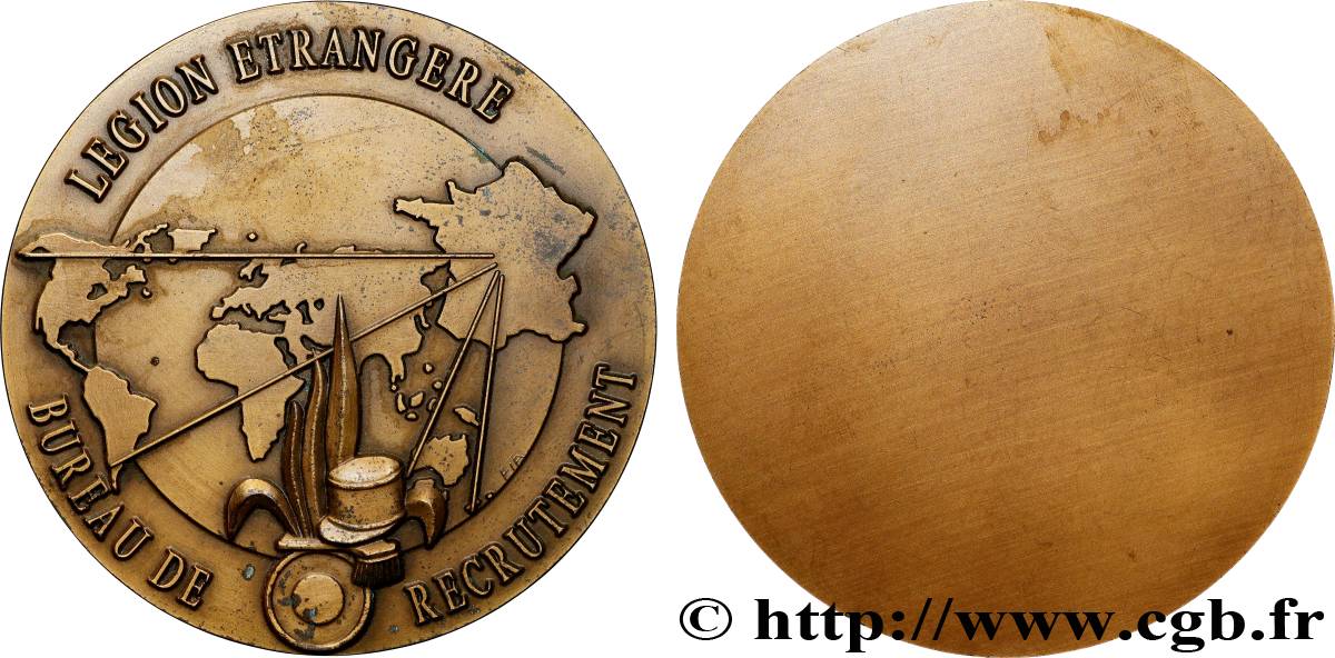 V REPUBLIC Médaille, Légion étrangère, Bureau de recrutement XF