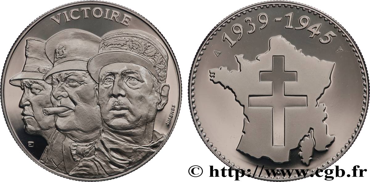 CINQUIÈME RÉPUBLIQUE Médaille, Victoire 1944 SPL