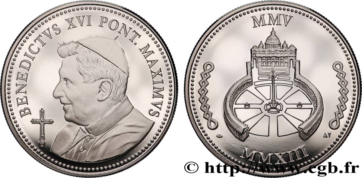 VATICAN ET ÉTATS PONTIFICAUX Médaille, Benoît XVI SPL