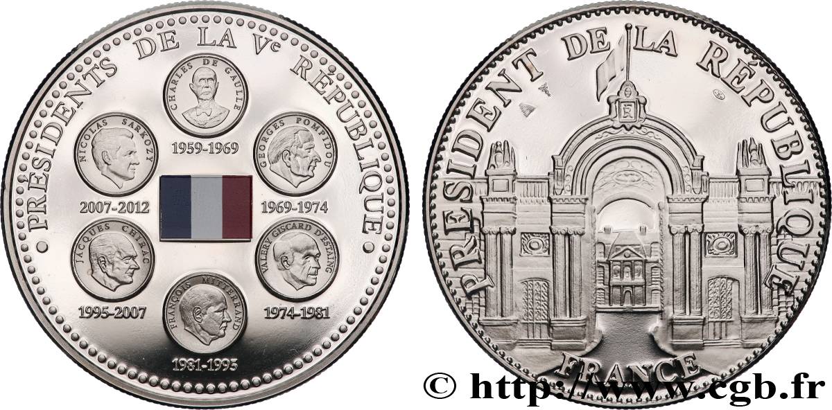 CINQUIÈME RÉPUBLIQUE Médaille, Présidents de la Ve République SUP