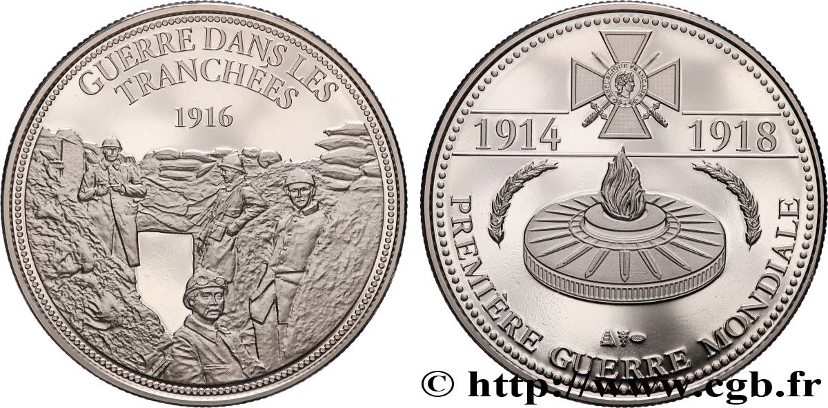 V REPUBLIC Médaille commémorative, Guerre dans les tranchées MS