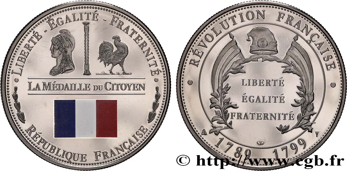 CINQUIÈME RÉPUBLIQUE Médaille, Révolution Française SUP