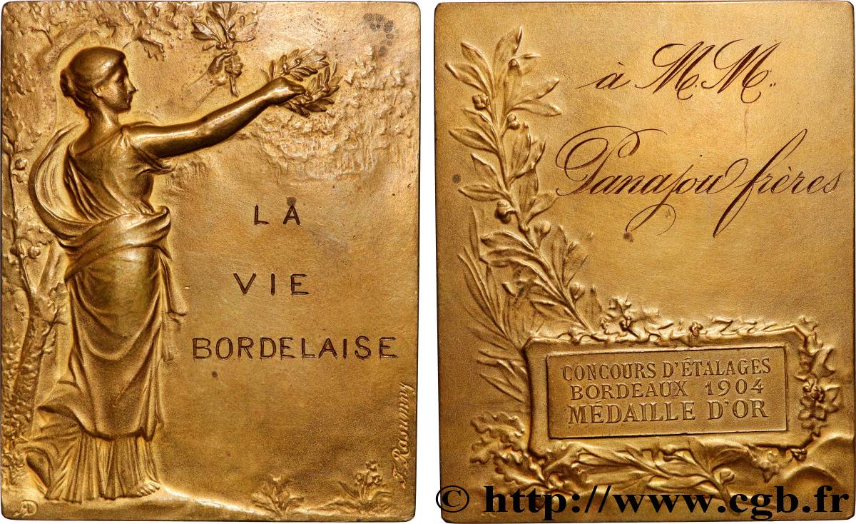 III REPUBLIC Plaquette, La vie bordelaise, Concours d’étalages XF