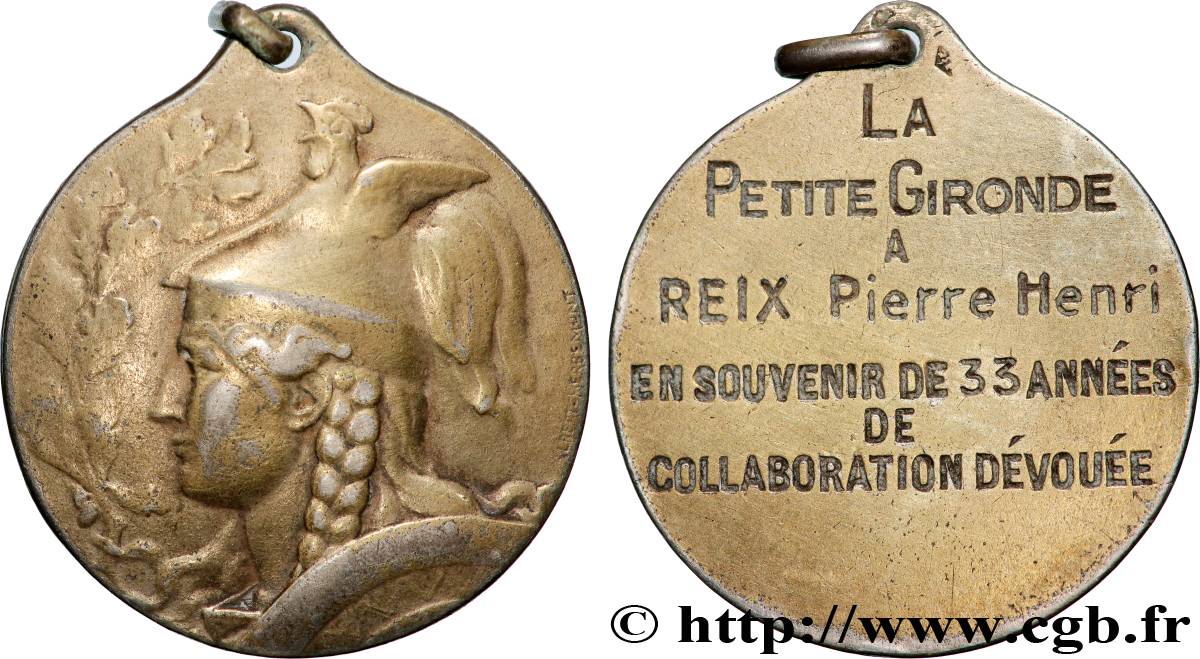 TROISIÈME RÉPUBLIQUE Médaille, La Petite Gironde TB+