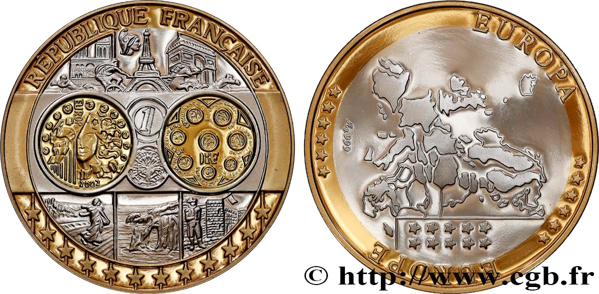 CINQUIÈME RÉPUBLIQUE Médaille, Europe, République Française SUP
