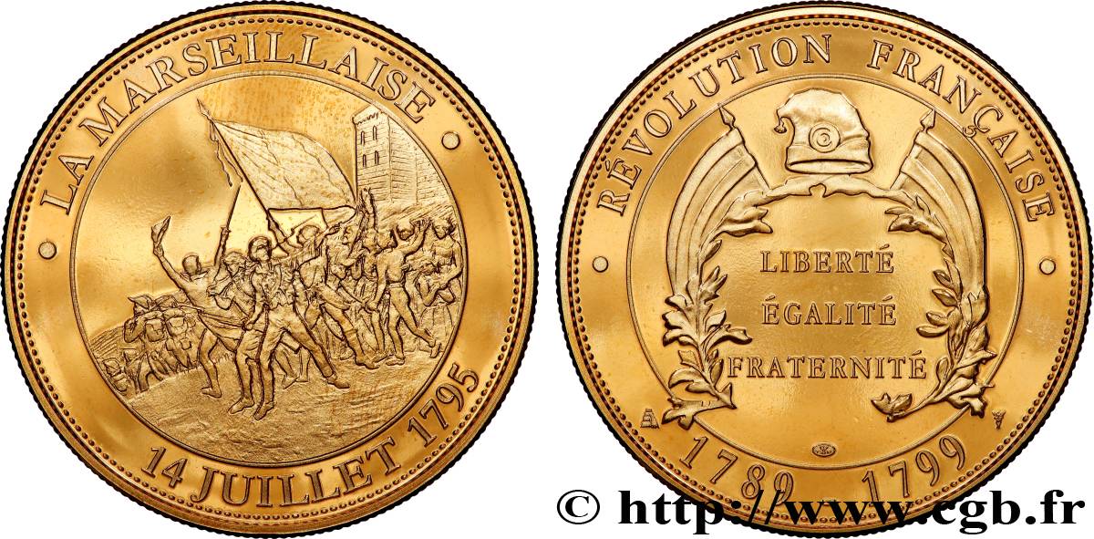 CINQUIÈME RÉPUBLIQUE Médaille, Révolution Française, La Marseillaise SPL