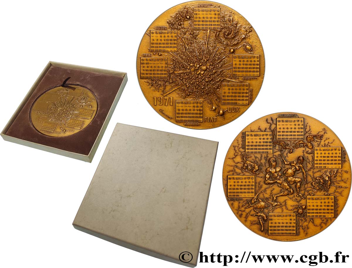 QUINTA REPUBBLICA FRANCESE Médaille calendrier, Fiat Lux SPL