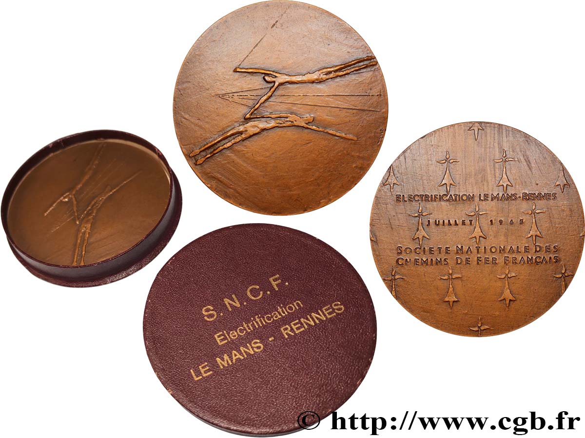 CINQUIÈME RÉPUBLIQUE Médaille pour la ligne SNCF Le Mans-Rennes SUP