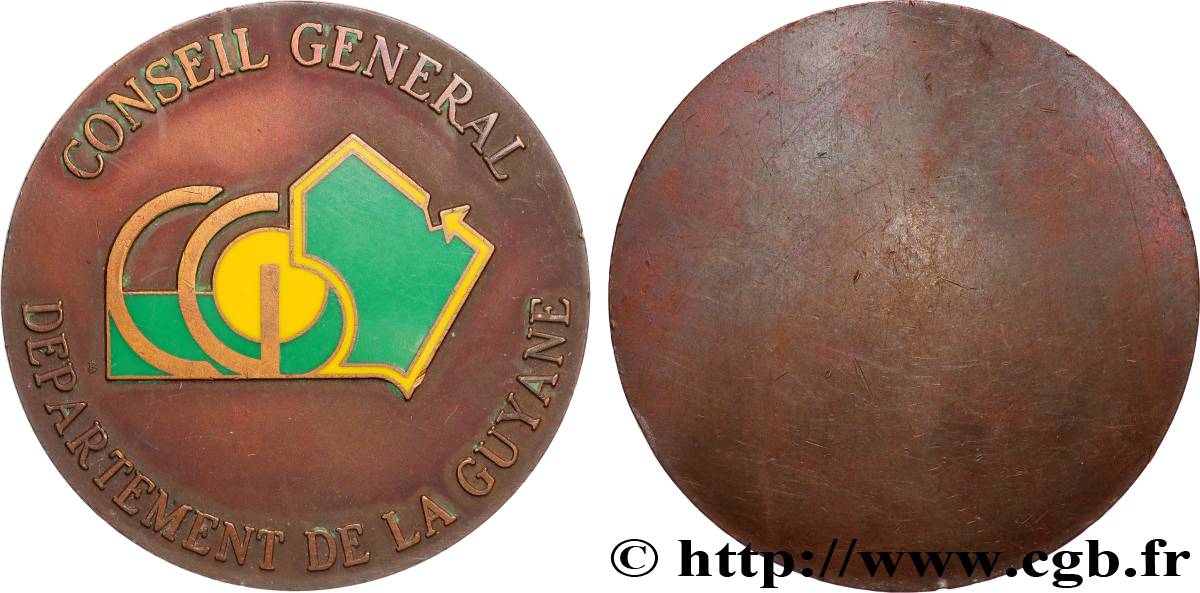 GENERAL, DEPARTEMENTAL OR MUNICIPAL COUNCIL - ADVISORS Médaille, Conseil général, département de la Guyane XF