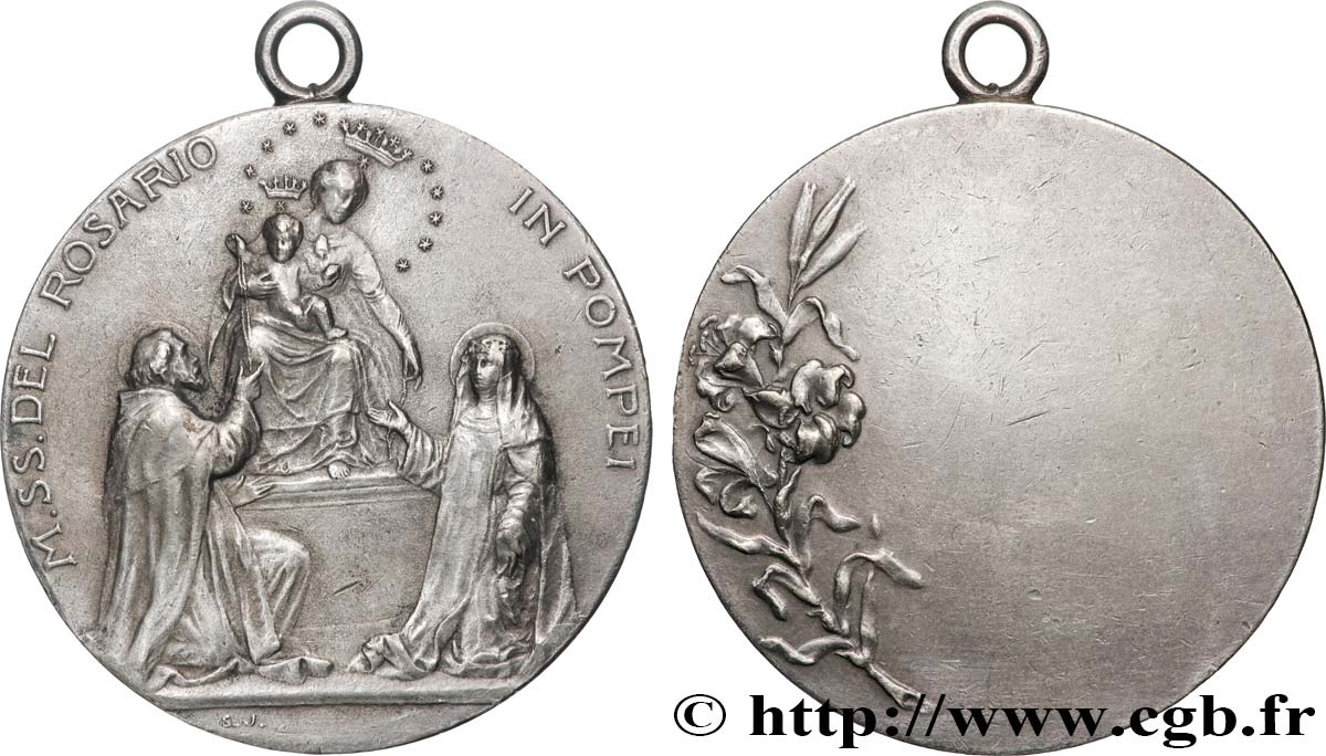 MÉDAILLES RELIGIEUSES Médaille, Sanctuaire Notre-Dame-du-Rosaire de Pompéi AU