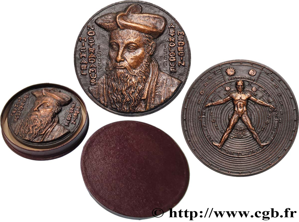 LITERATURE : WRITERS - POETS Médaille, Michel de Nostredame, dit Nostradamus MS