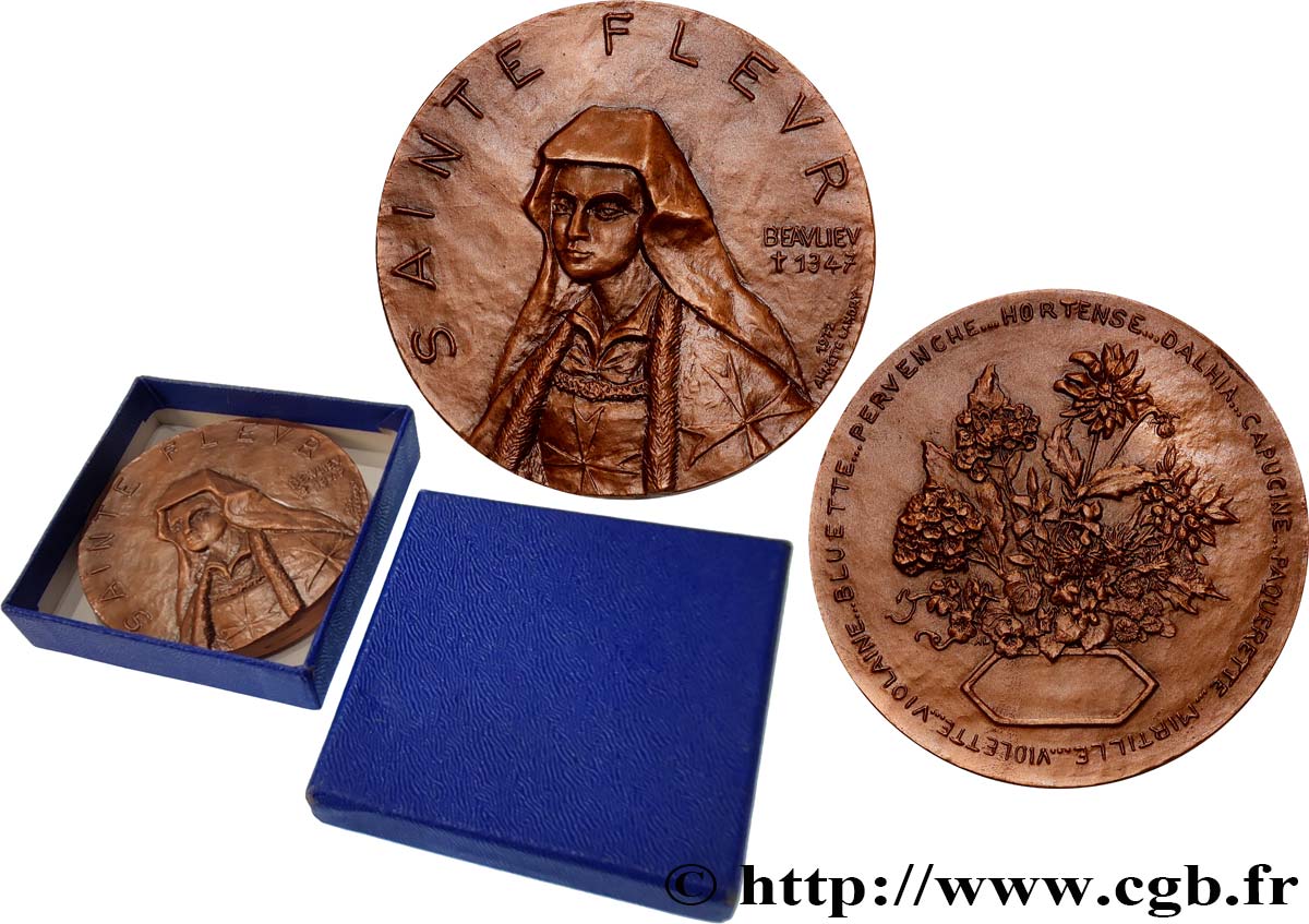 QUINTA REPUBLICA FRANCESA Médaille, Sainte Fleur EBC+