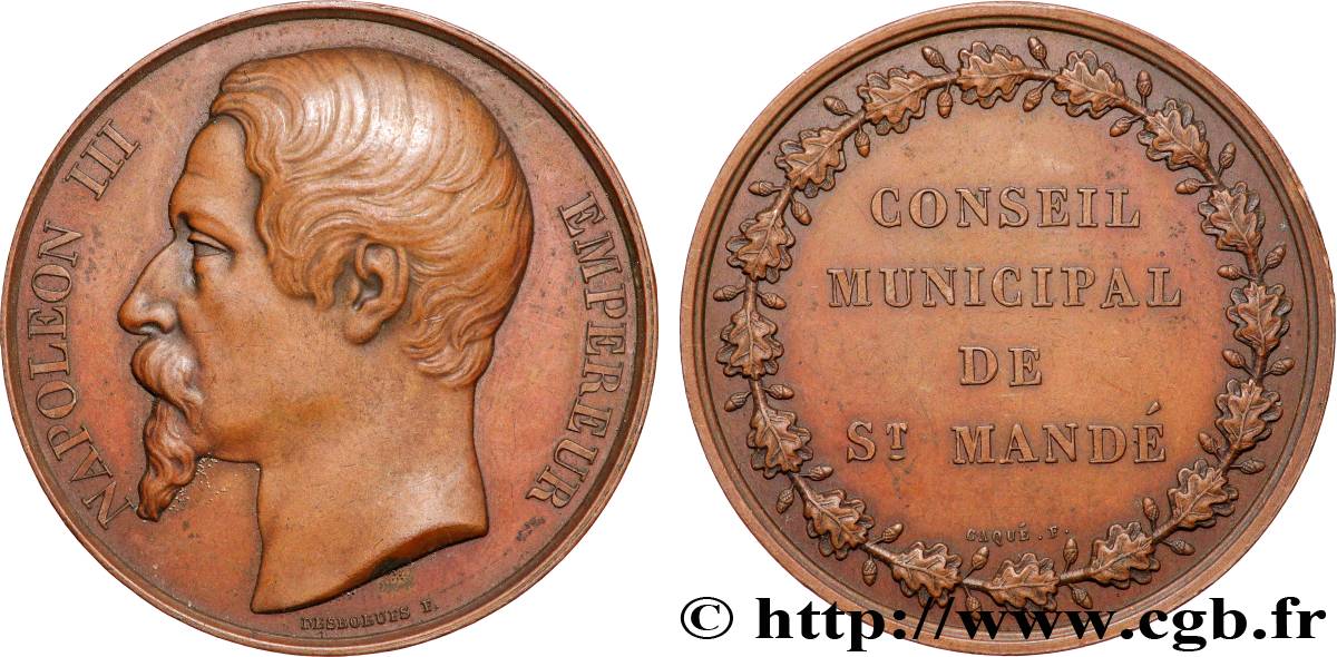 SECONDO IMPERO FRANCESE Médaille, Conseil municipal q.SPL